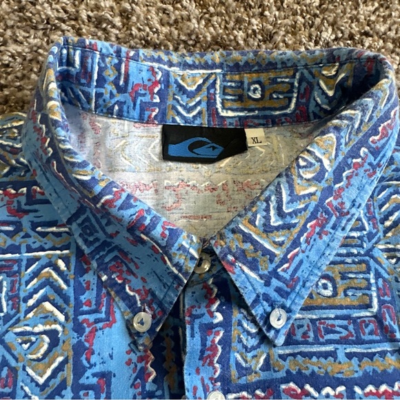 Vintage Quicksilver Button Up Shirt Surf Surfing Mens XL Oversized XXL Fit - Picture 3 of 7